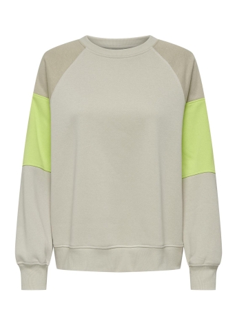 Only Trui ONLVAL L/S RAGLAN CS SWT 15330611 Pumice Stone/Safety yellow