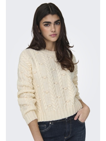 Only Trui ONLCASEY CABLE LS PULLOVER EX KNT 15328639 PUMICE STONE
