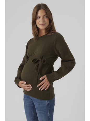 Mama-Licious Trui MLNEWANNE L/S KNIT TOP A. NOOS 20016830 Grape Leaf