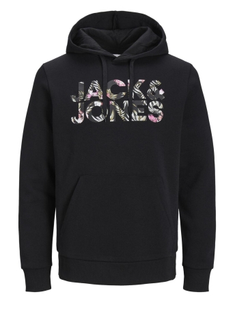 Jack & Jones Trui JJEJEFF CORP LOGO SWEAT HOOD LN 12250682 CARBON