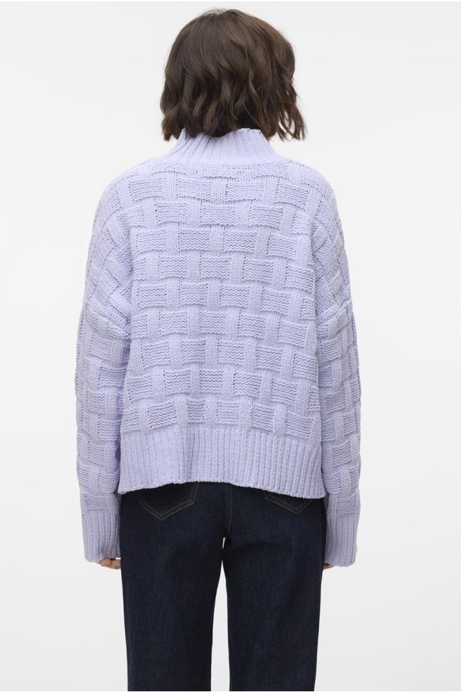 Vero Moda paarse dames trui | Model achteraanzicht
