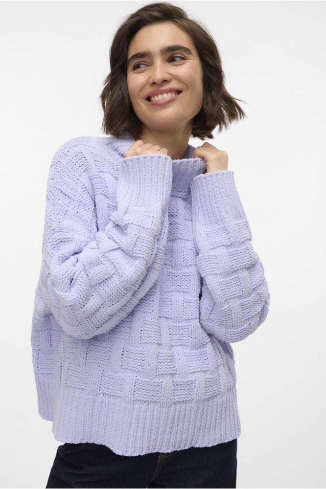 Vero Moda paarse dames trui | Model vooraanzicht