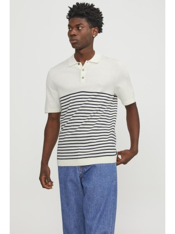 Jack & Jones Polo JJEEMIL KNIT POLO S/S SN 12248819 CLOUD DANCER