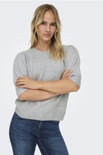 Only Trui ONLRICA LIFE 2/4 PULLOVER KNT NOOS 15318551 LIGHT GREY MELANGE