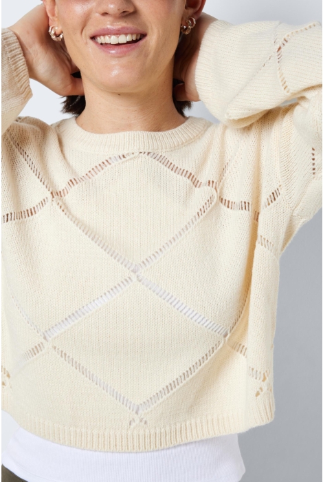 Noisy may nmjune l/s o-neck crop knit noos