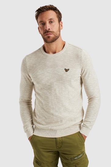 PME legend Trui PULLOVER IN MELANGE COTTON PKW2402300 7013