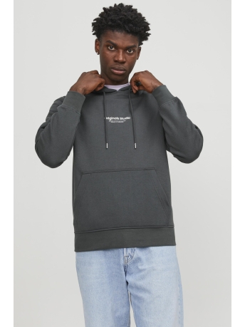 Jack & Jones Trui JORVESTERBRO SWEAT HOOD NOOS 12241687 ASPHALT