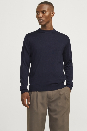 Jack & Jones Trui JPRBLAMILANO STITCH KNIT CREW NECK 12259666 NIGHT SKY