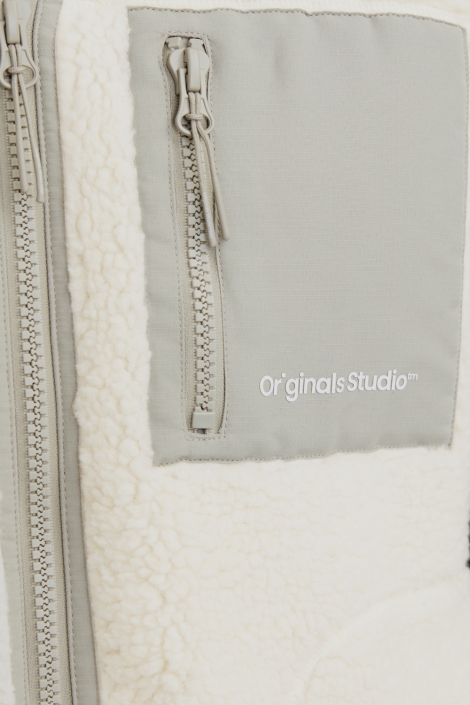 Jack & Jones beige heren jas | Close up