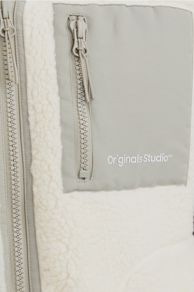 Jack & Jones beige heren jas | Close up
