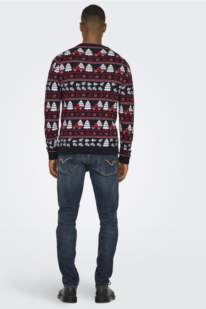 Only & Sons blauwe heren trui | Model