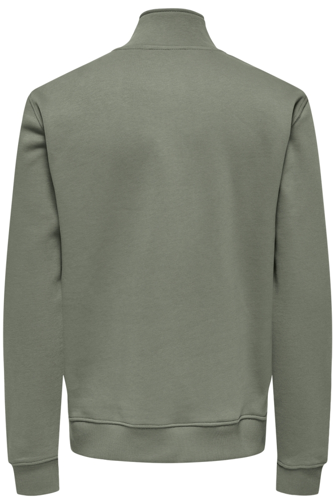Only & Sons groene heren sweater | Achteraanzicht