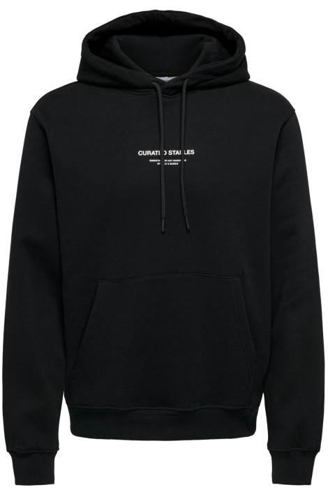 Only & Sons zwarte heren sweater | Vooraanzicht