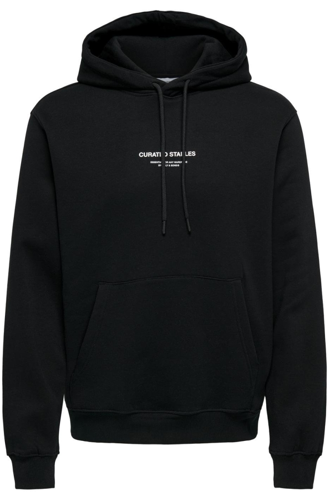 Only & Sons zwarte heren sweater | Vooraanzicht