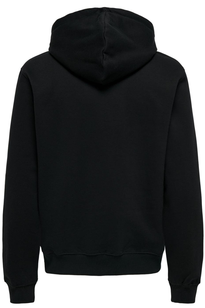 Only & Sons zwarte heren sweater | Achteraanzicht