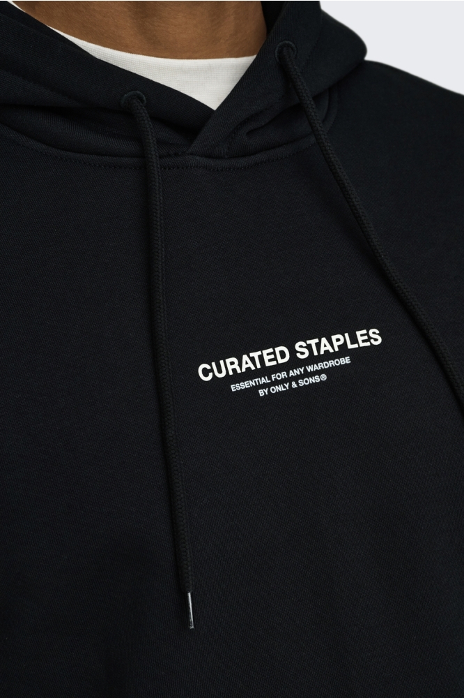Only & Sons zwarte heren sweater | Close up