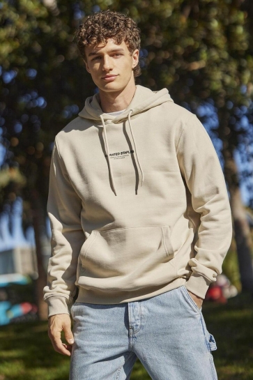Only & Sons Trui ONSCURATED REG HOODIE SWEAT 22030921 SILVER LINNING
