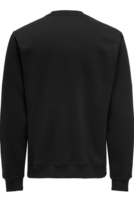 Only & Sons zwarte heren sweater | Achteraanzicht