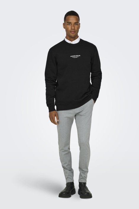 Only & Sons zwarte heren sweater | Model