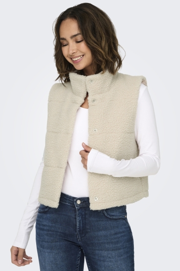 Only Jas ONLSANDRA TEDDY WAISTCOAT LIFE CC O 15320630 PUMICE STONE