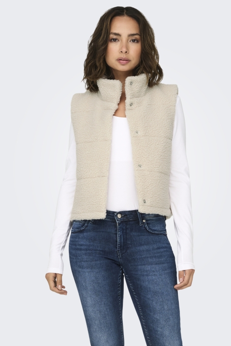 Only beige dames jas | Model vooraanzicht
