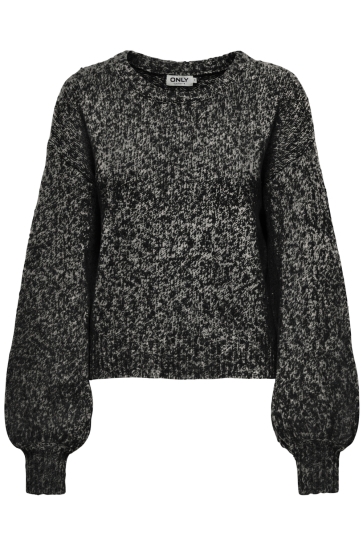 Only Trui ONLJULIANA LS O-NECK KNT 15328259 Black/Birch Mela