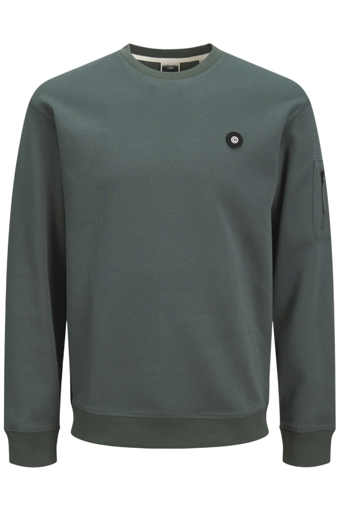 Jack & Jones groene heren sweater | Vooraanzicht