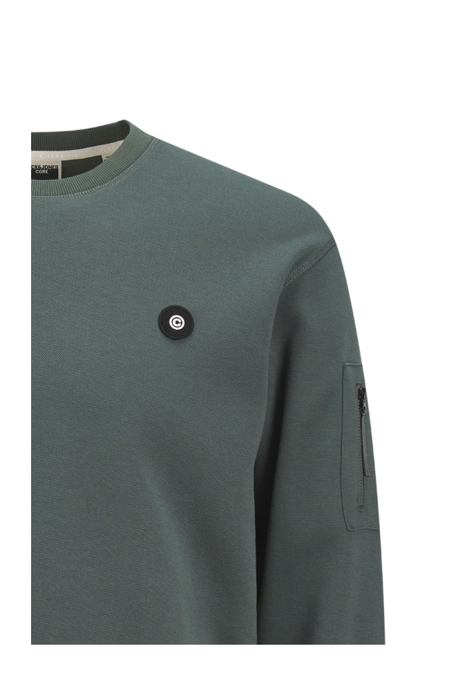 Jack & Jones groene heren sweater | Achteraanzicht