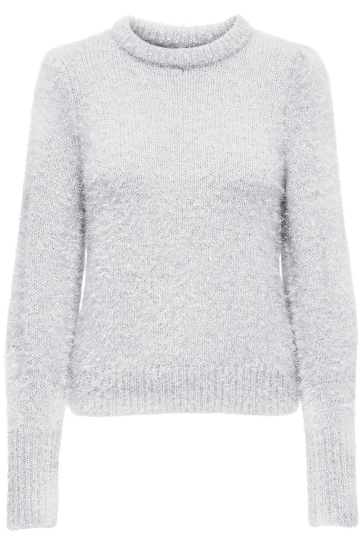Only Trui ONLANNI LS GLITTER PUFF O-NECK KNT 15339595 CLOUD DANCER