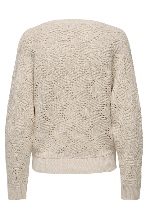 Jacqueline de Yong beige dames trui | Achteraanzicht