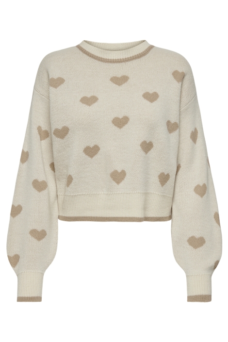 Jacqueline de Yong beige dames trui | Vooraanzicht