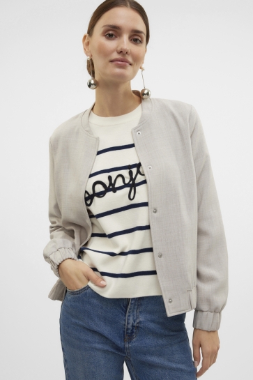 Vero Moda Jas VMCASSIDY LS BOMBER JACKET BOO 10322329 Vapor Blue/MELANGE