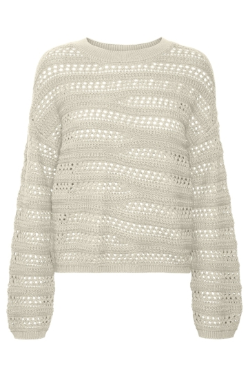 Vero Moda Trui VMLILJA LS O-NECK PULLOVER GA 10321472 Birch