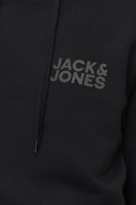 Jack & Jones zwarte heren sweater | Close up