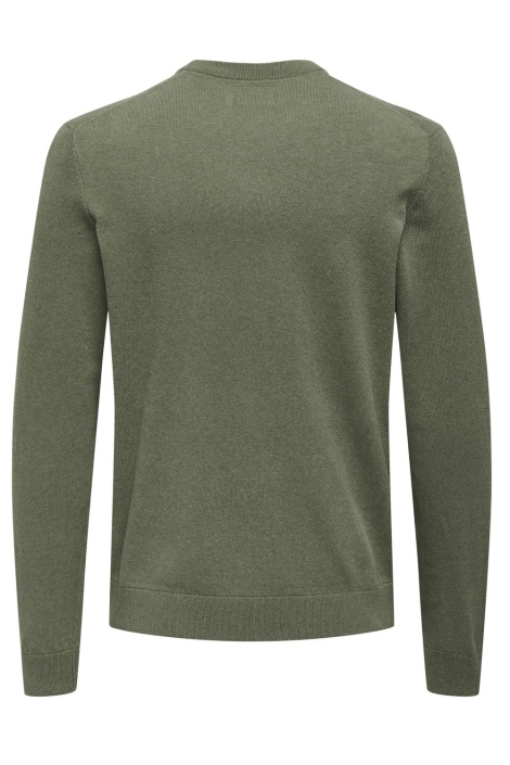 Only & Sons groene heren trui | Achteraanzicht