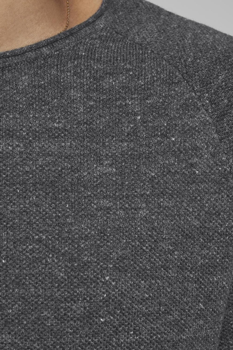 Jack & Jones grijze heren trui | Close up