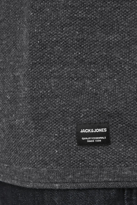 Jack & Jones grijze heren trui | Close up