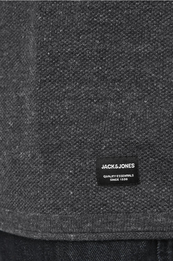 Jack & Jones grijze heren trui | Close up