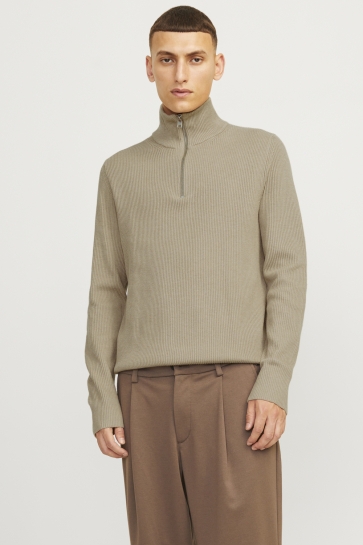 Jack & Jones Trui JJEPERFECT KNIT HALF ZIP SN 12257773 Crockery