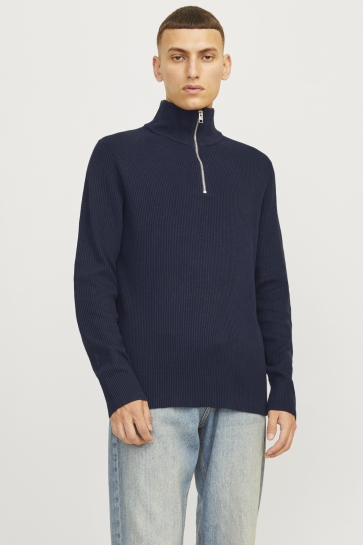 Jack & Jones Trui JJEPERFECT KNIT HALF ZIP SN 12257773 Sky Captain