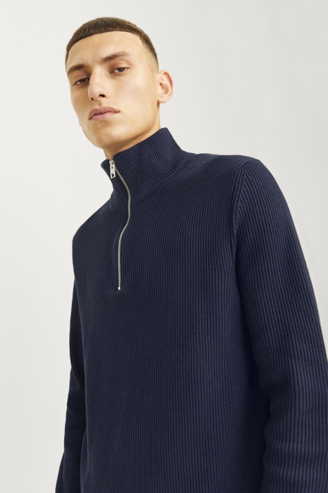 Jack & Jones blauwe heren trui | Close up