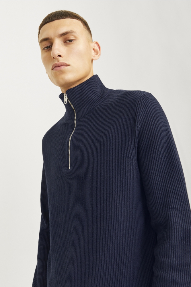 Jack & Jones blauwe heren trui | Close up