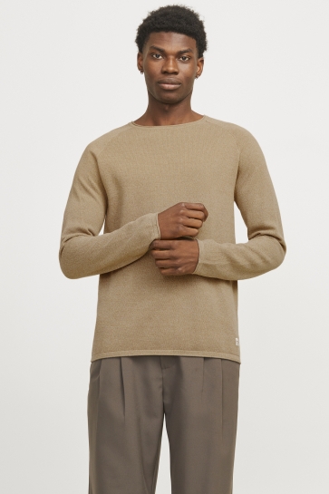 Jack & Jones Trui JJEHILL KNIT CREW NECK NOOS 12157321 Coriander/Twist