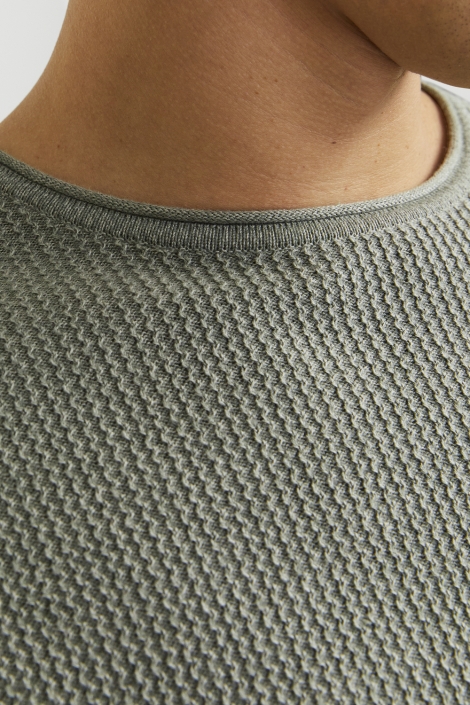 Jack & Jones groene heren trui | Close up
