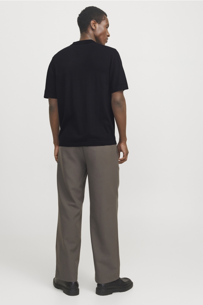 JJEEMIL KNIT RELAXED POLO SS SN 12268216 BLACK