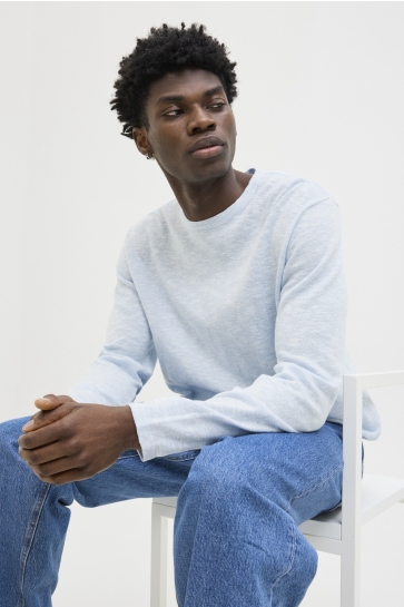 Jack & Jones Trui JJESUMMER KNIT CREW NECK SN 12269631 CHAMBRAY BLUE