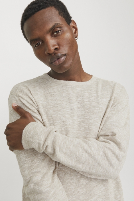 Jack & Jones beige heren trui | Close up
