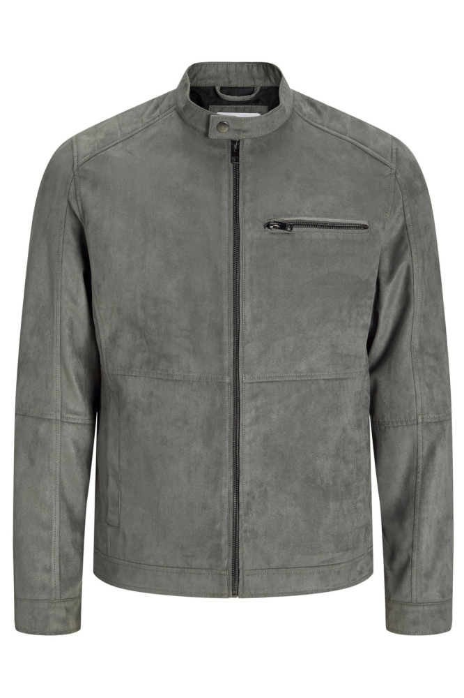 Jack & Jones grijze heren jas | Vooraanzicht