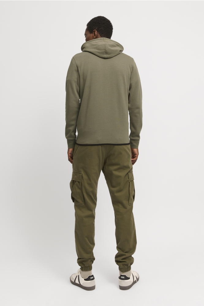 Jack & Jones groene heren vest | Model achteraanzicht