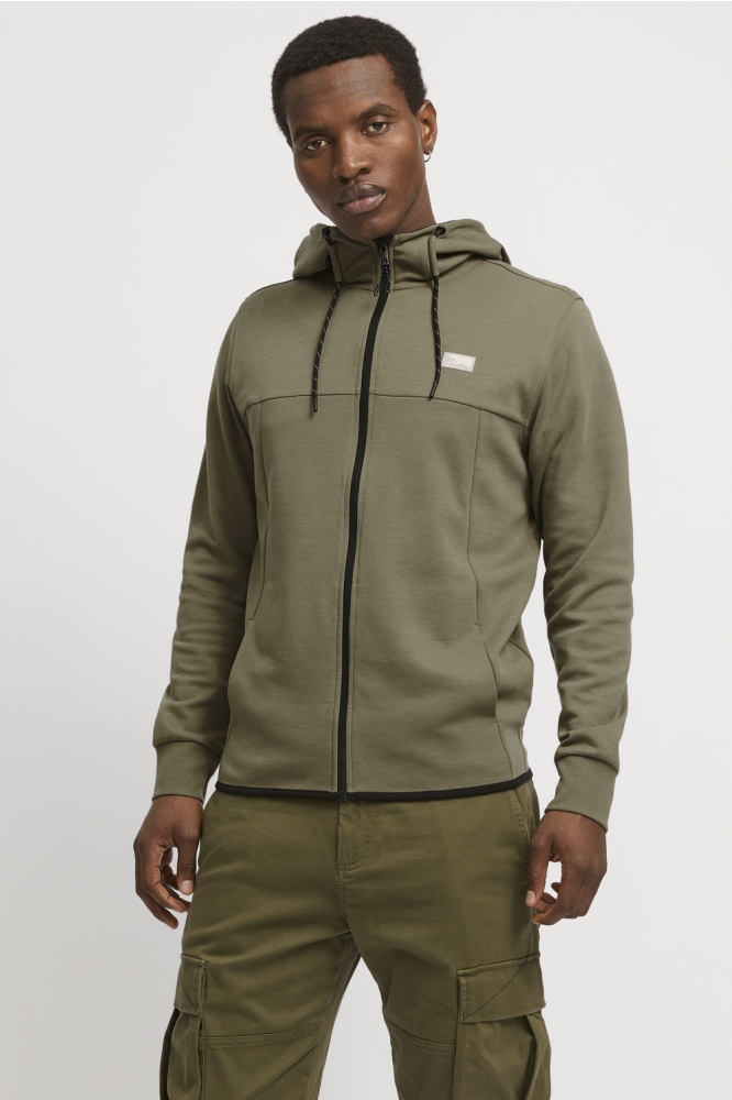 Jack & Jones groene heren vest | Model vooraanzicht
